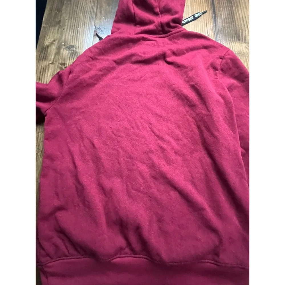 Ecko Unltd Mens Hoodie Red Heather Rhino Logo Graphic Pullover Sweatshirt Size M